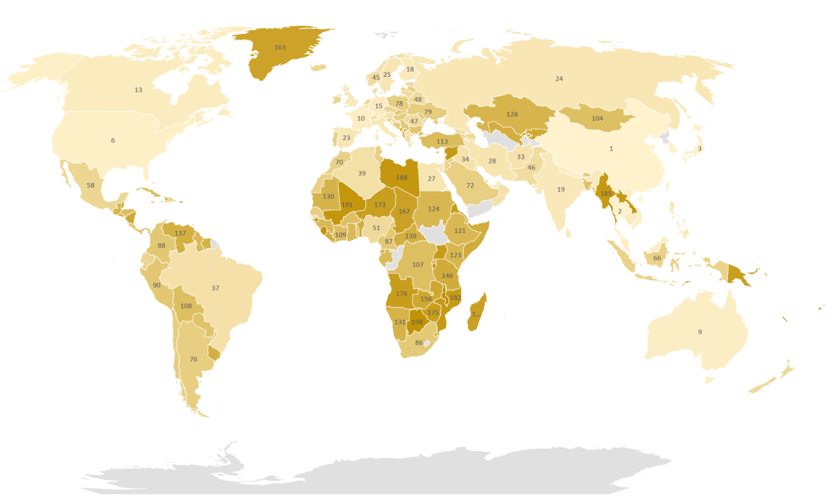 Around the world map