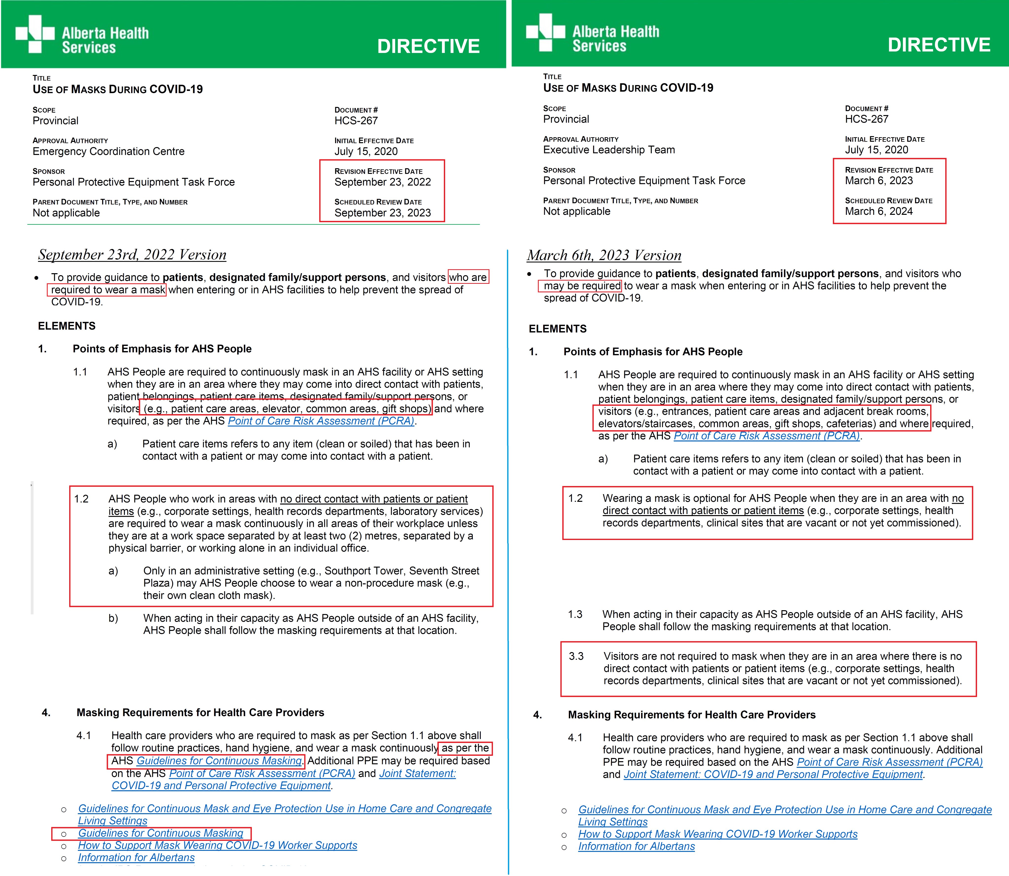 HCS 267 September 23 2022 - March 6, 2023.